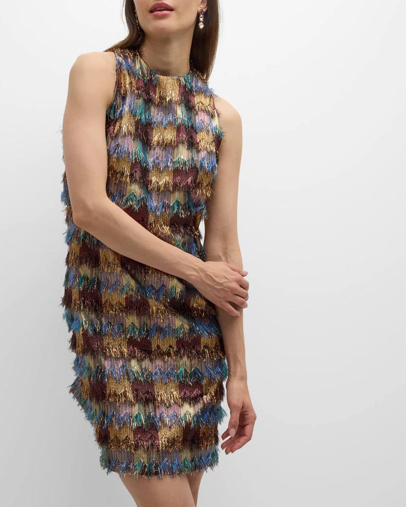 Metallic Zigzag Fringe Sleeveless Tunic Dress  On Sale Now with Up to 67%  Off | Discover Exclusive Deals & Savings at BeyondStyle  Authentic LELA  ROSE Women|women's clothing|women|dresses with Limited-Time Discounts,
