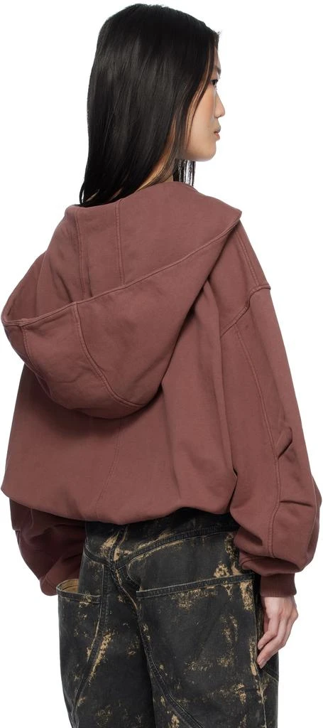 The Attico Purple Bonded Logo Hoodie 3