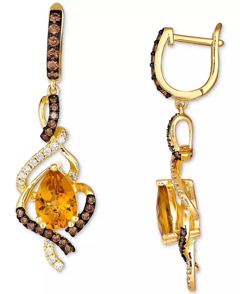 Le Vian Cinnamon Citrine (2 ct. t.w.) & Diamond (3/4 ct. t.w.) Drop Earrings in 14k Gold