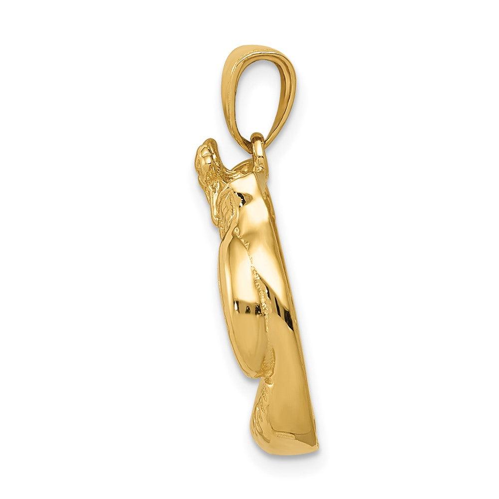 Diamond2Deal 10k Yellow Gold Solid Polished Open-Backed Boxing Gloves Pendant