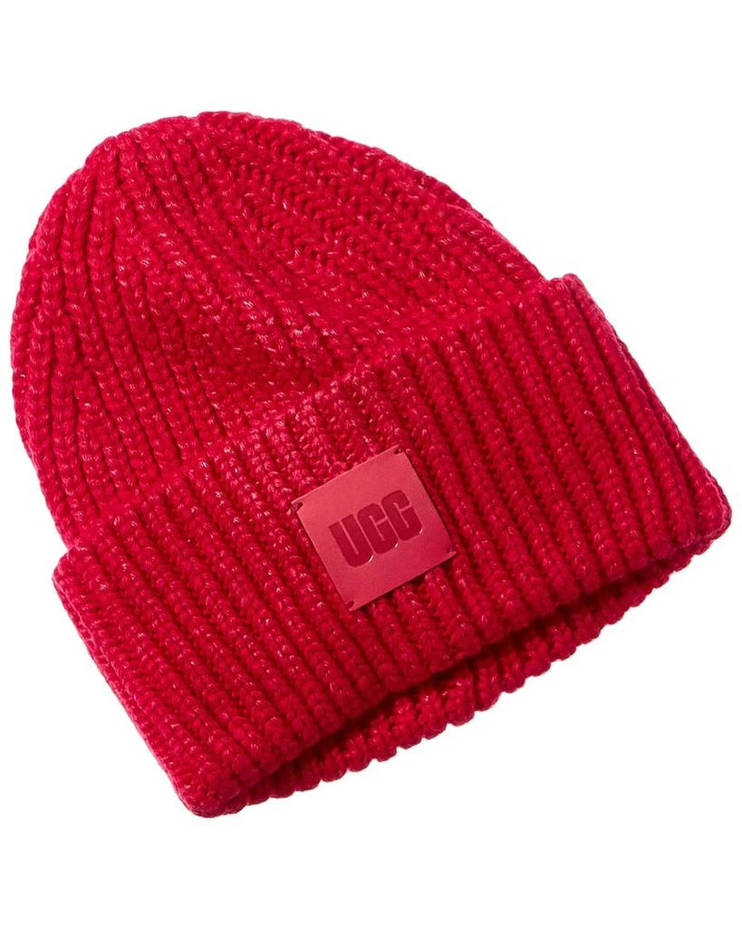 UGG Chunky Rib Wool-Blend Beanie 1