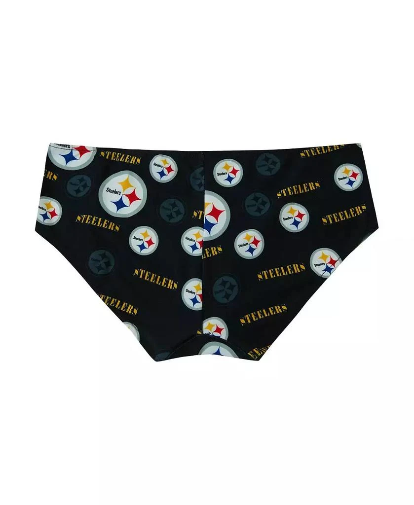 Concepts Sport Women's Black Pittsburgh Steelers Mosaic Allover Print Knit Panty 3