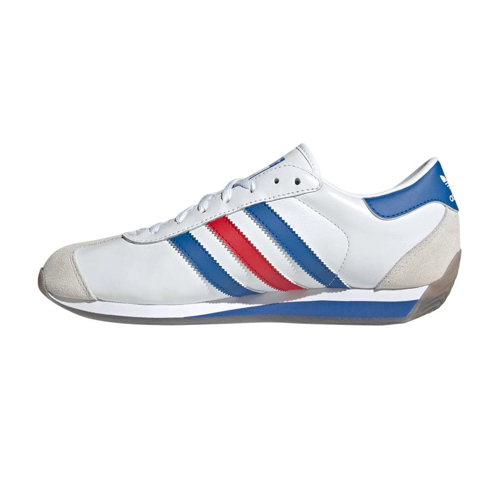 Mens adidas Country II Athletic Shoe - White / Better Scarlet / Blue - Size 7