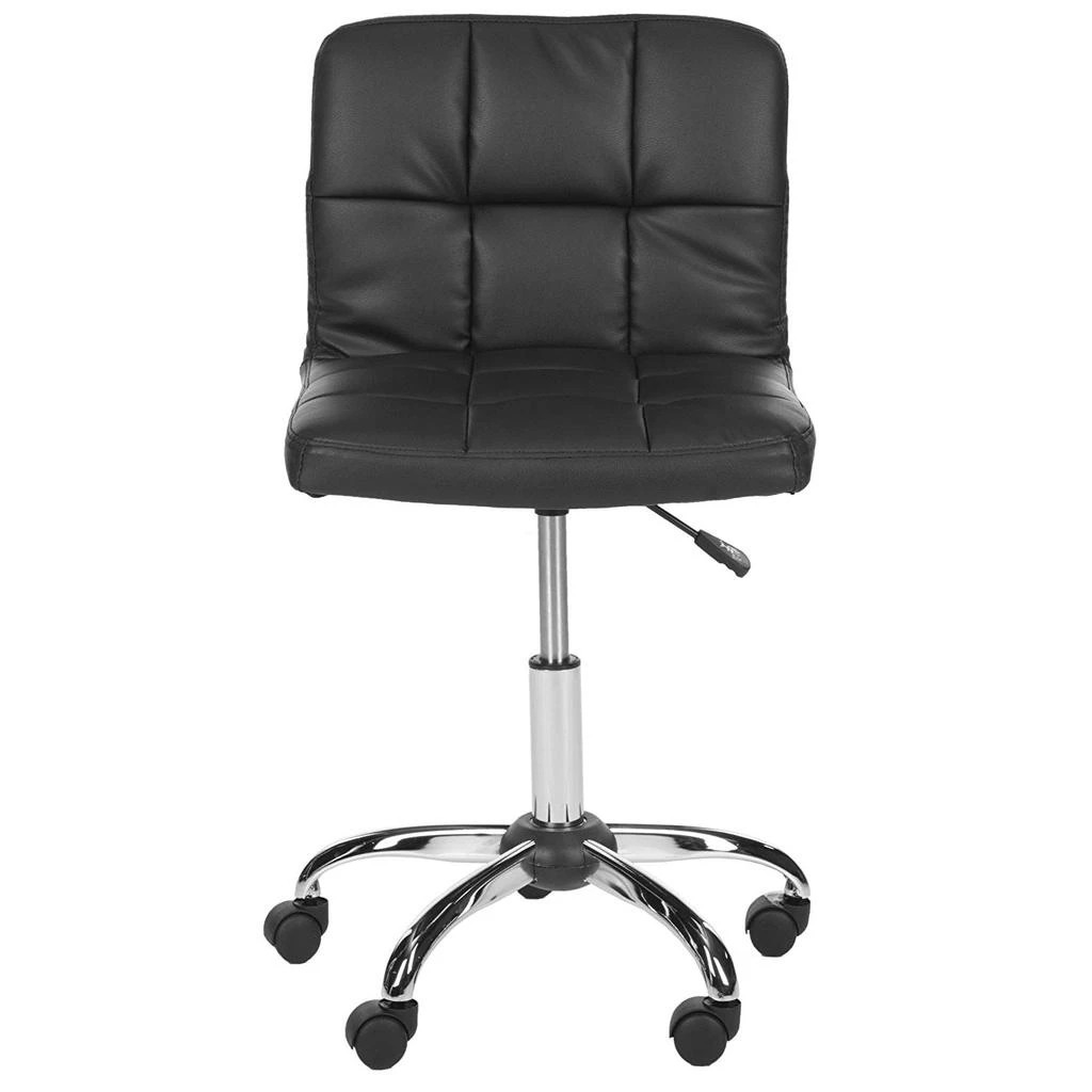 Hivvago Modern Black Faux Leather Cushion Home Office Desk Chair 3