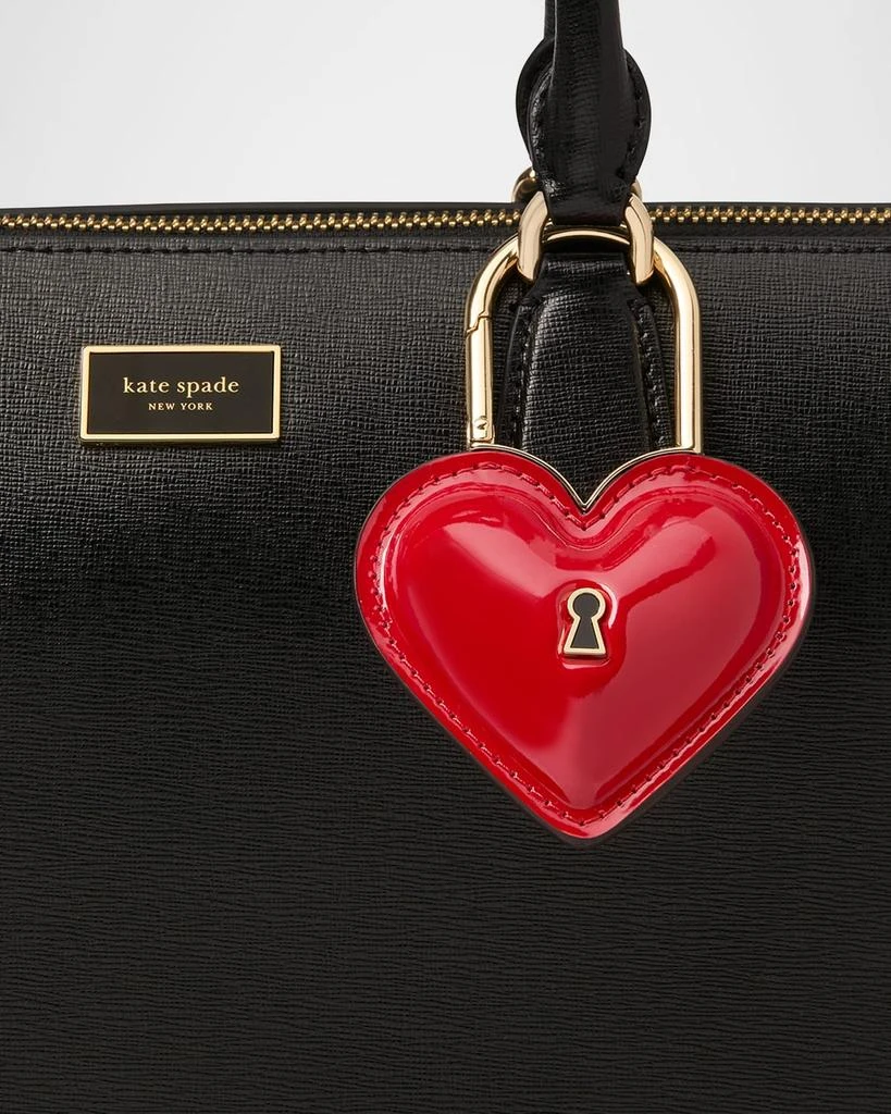 Kate Spade key to my heart patent faux leather bag charm 2