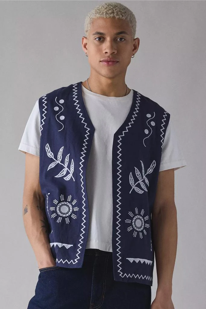 Native Youth Native Youth Mayard Linen-Blend Vest 1
