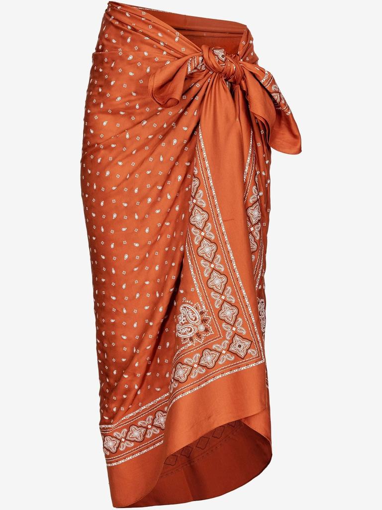 PINKO Bandana Print Viscose Skirt
