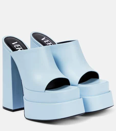 Versace Leather platform mules 1