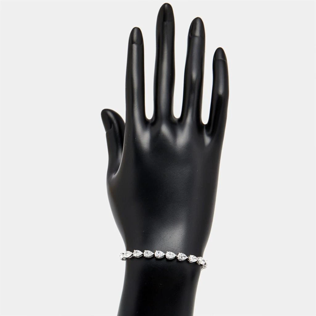 The Diamond Edit 9.3 cts Pear Brilliant Lab Grown Diamond 18k White Gold Tennis Bracelet 2