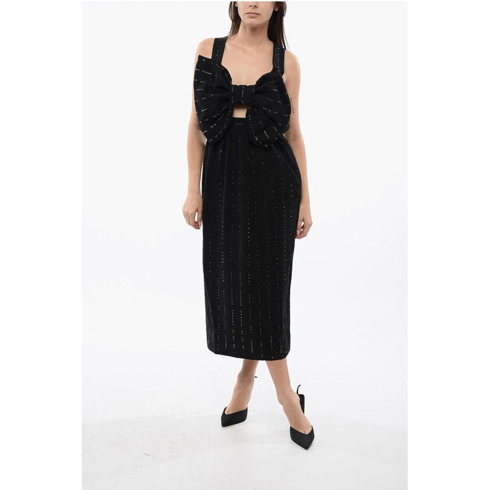 Viktor & Rolf Rhinestoned Midi Dress With Maxi Women's Bow