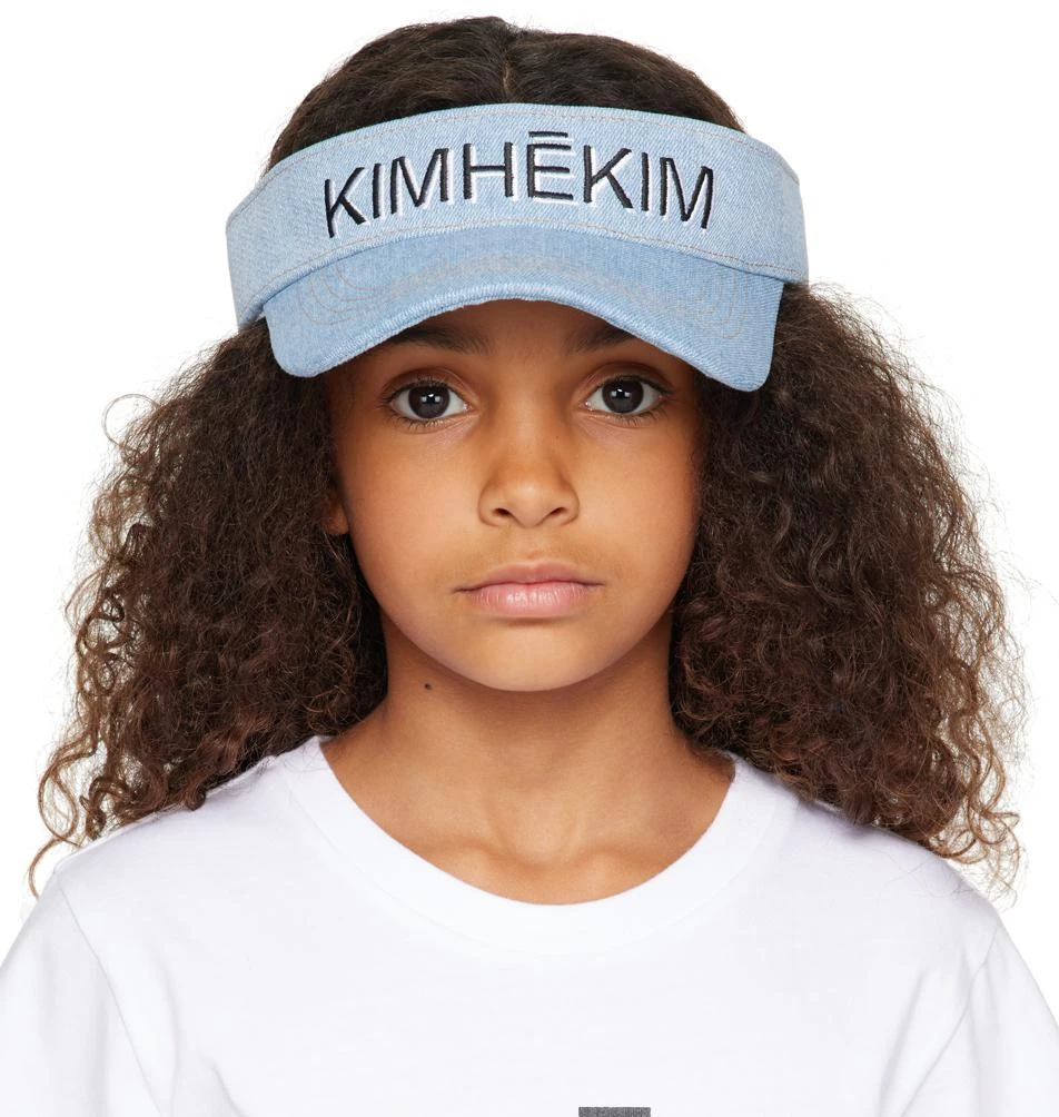 KIMHĒKIM Kids Blue Sun Denim Visor