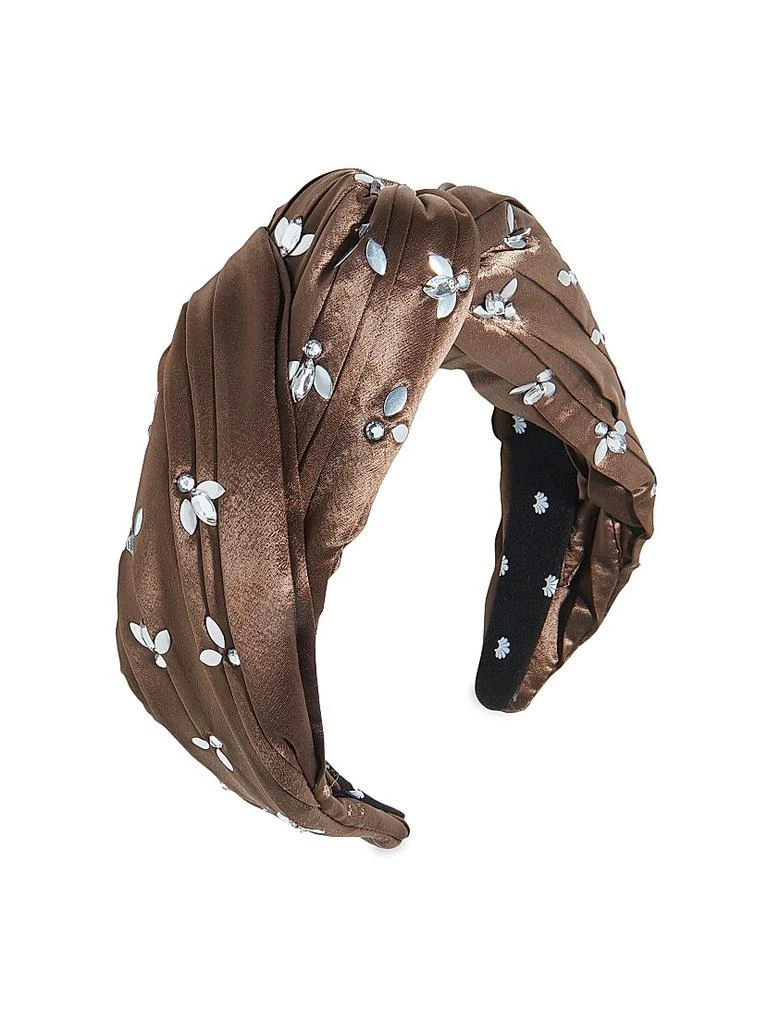 Lele Sadoughi Greta Honeybee Embellished Velvet Headband 1