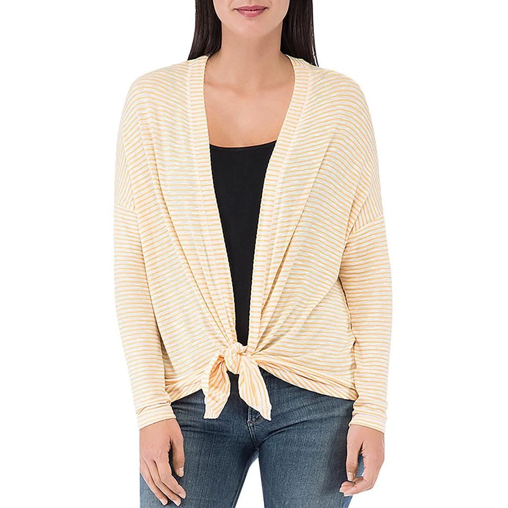 B Collection by Bobeau Womens Striped Open Front Cardigan Sweater 3