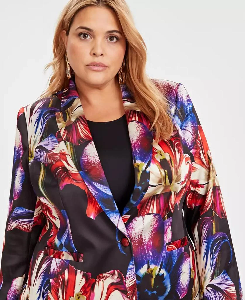 INC International Women's Printed Satin Blazer, Created for Macy's 7