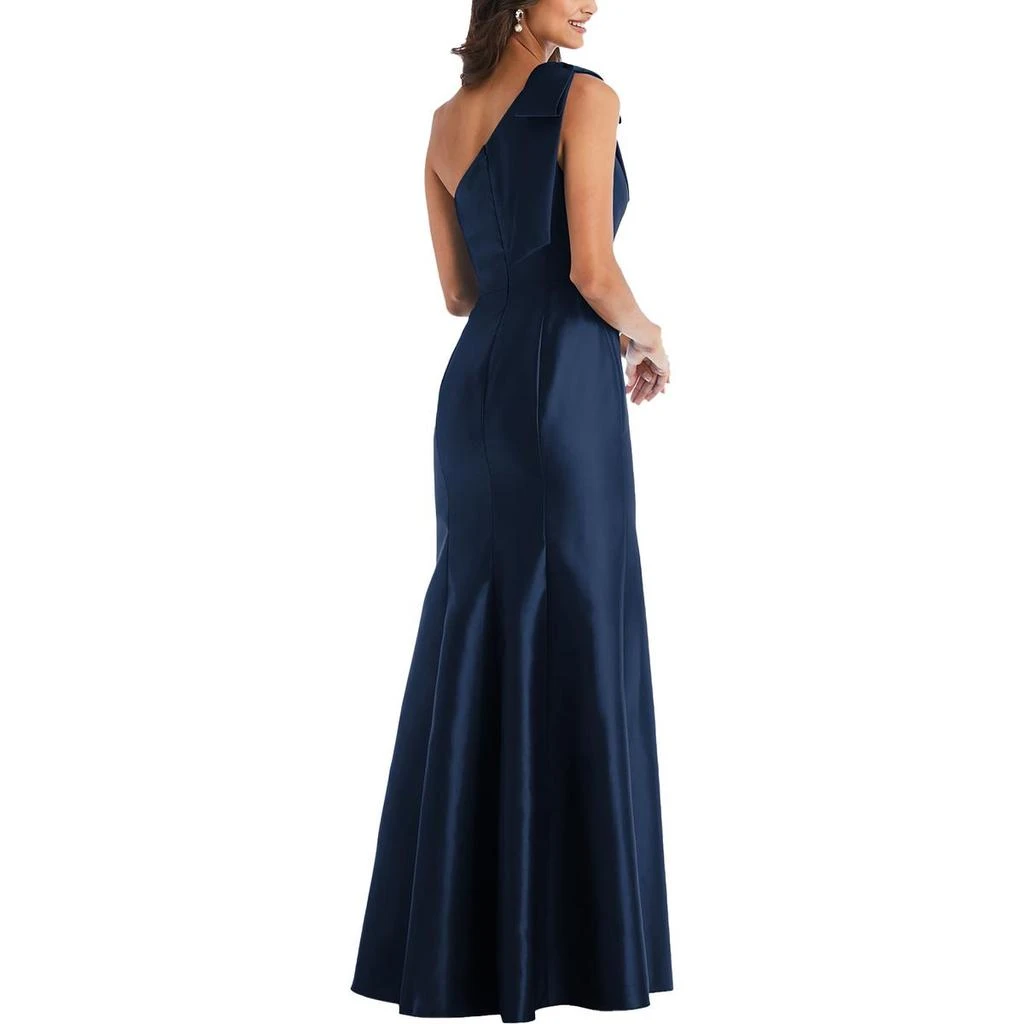 Alfred Sung Womens Satin Maxi Evening Dress 2