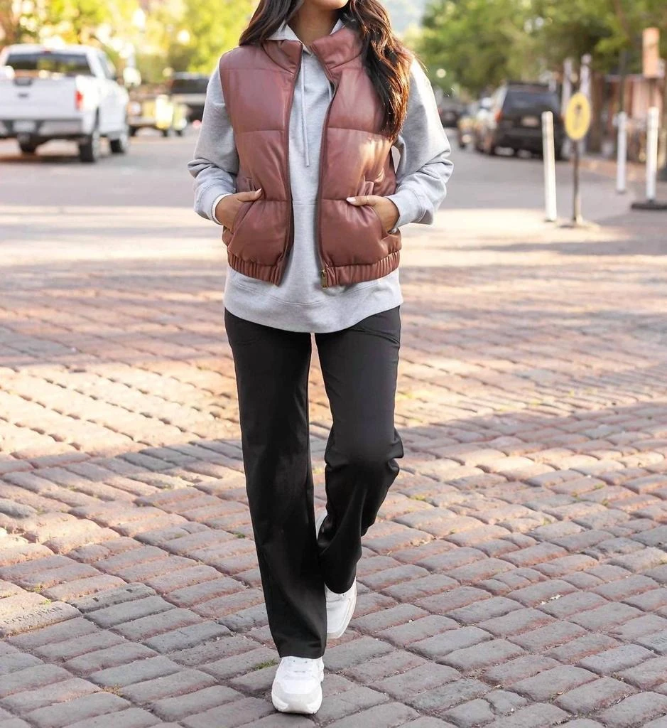 Grace and Lace Grace And Lace - Butter Faux Leather Puffer Jacket 7