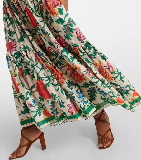 LA DOUBLE J Big tiered cotton and silk maxi skirt 5
