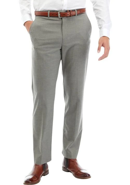 CHAPS Gray Checkered Slim Pants 1