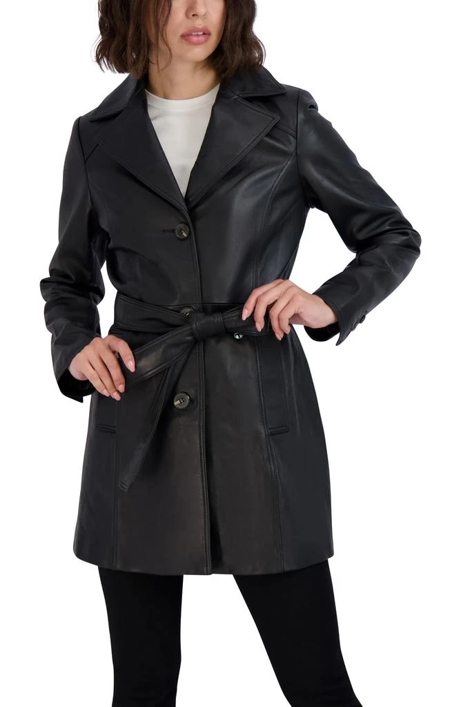 Tahari Nicole Leather Coat 3