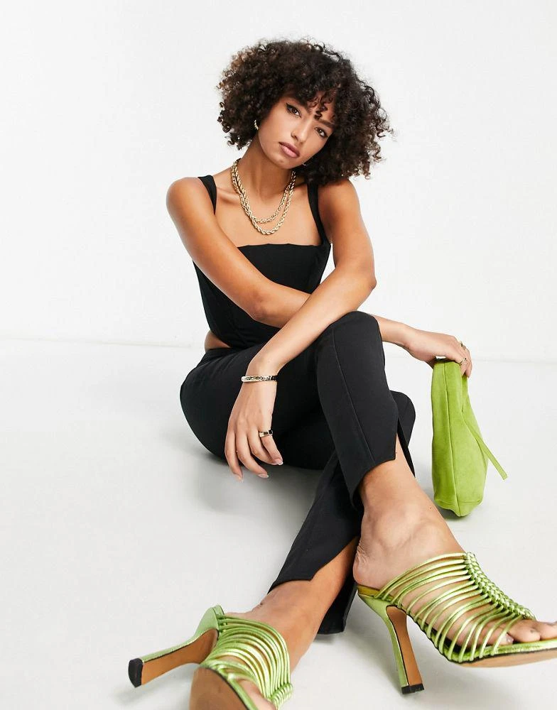 & Other Stories & Other Stories split trousers in black 4