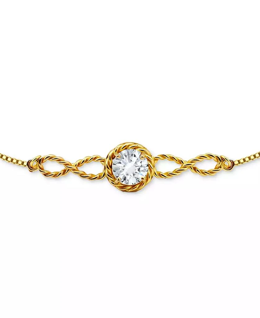 Giani Bernini Round Cubic Zirconia Infinity Link Bolo Bracelet (1-1/4 ct. t.w.) in 18k Gold Over Sterling Silver, Exclusively at Macy's 4