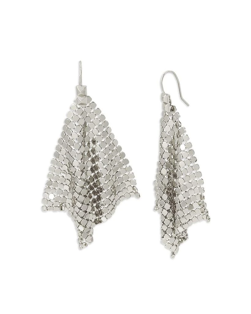 ALL SAINTS Chain Mesh Handkerchief Statement Earrings 1