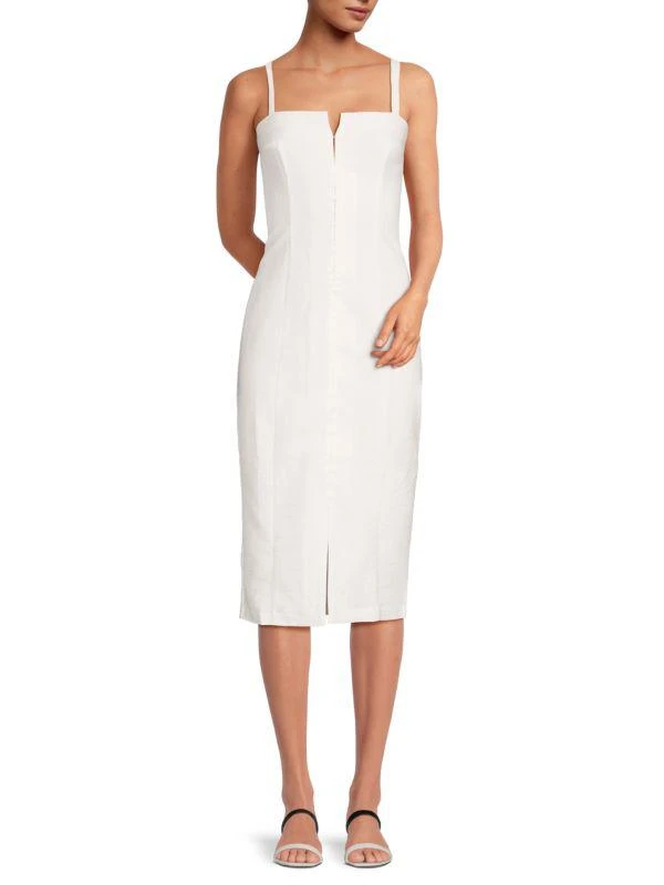 Amanda Uprichard Tisha Solid Midi Dress 1
