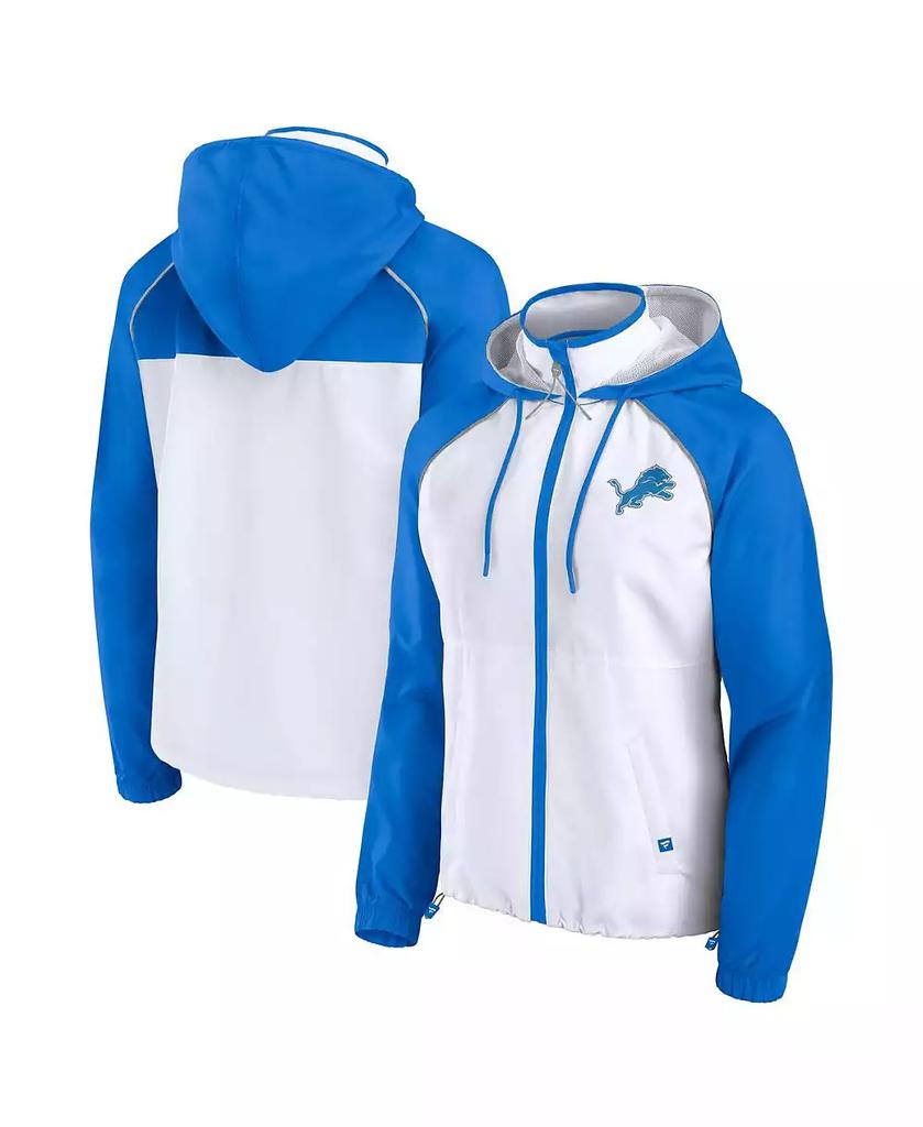 Fanatics Women's White Detroit Lions Full-Zip Anorak Hoodie Jacket
