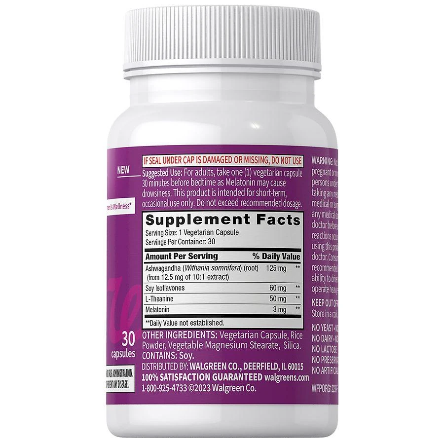 Walgreens Free & Pure Menopause + Sleep Support Capsules (30 days) 3