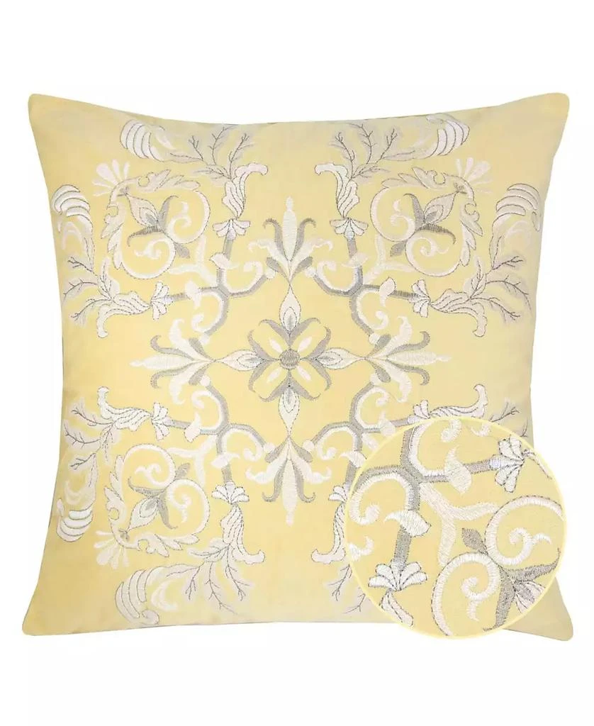 Homey Cozy Floral Elegant Decorative Pillow, 20" x 20" 8
