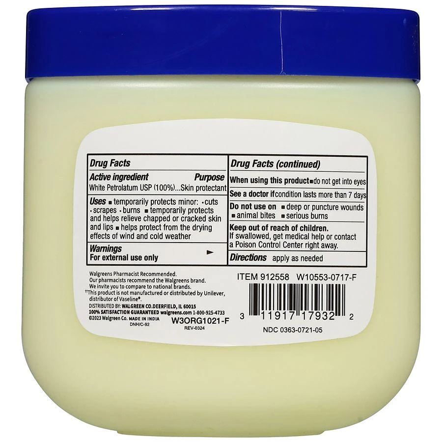 Walgreens Petroleum Jelly Unscented 9