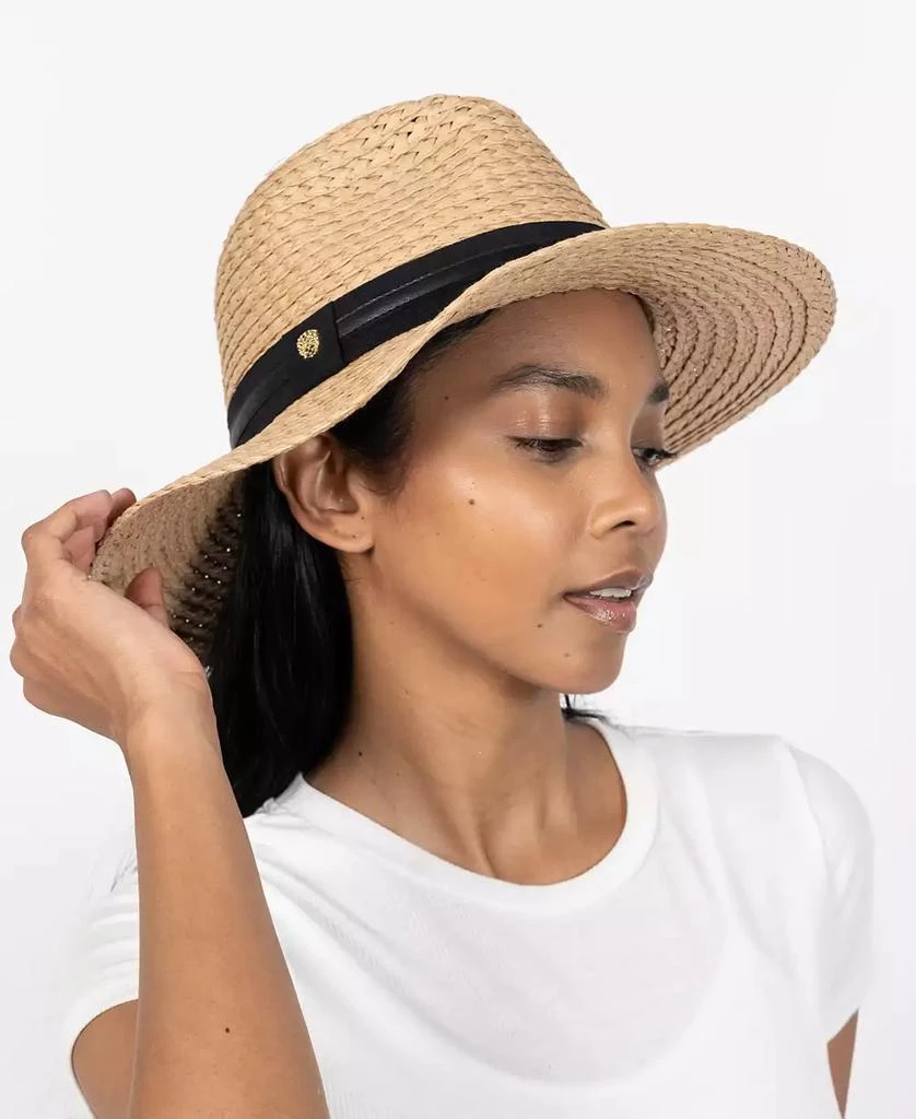 Vince Camuto Straw Panama Hat with Ribbon Trim 2
