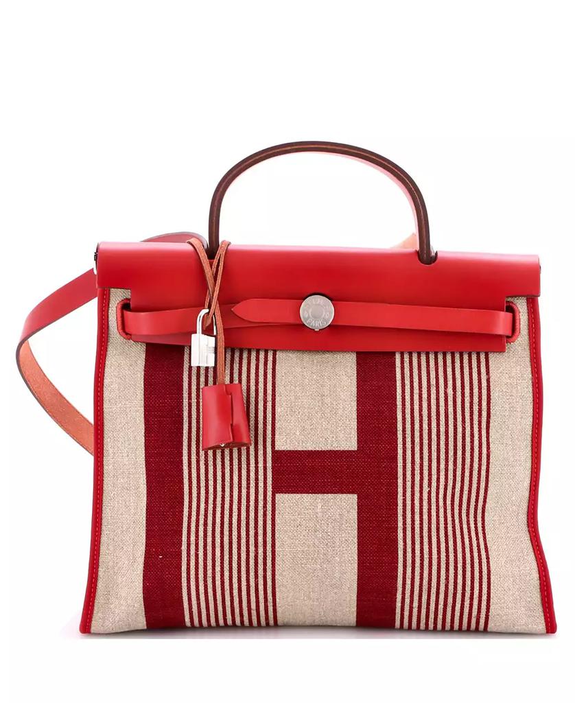 Pre-Owned HERMÉS Pre-Owned HERMÃ‰S 31 Herbag Zip H Vibration Toile and Leather