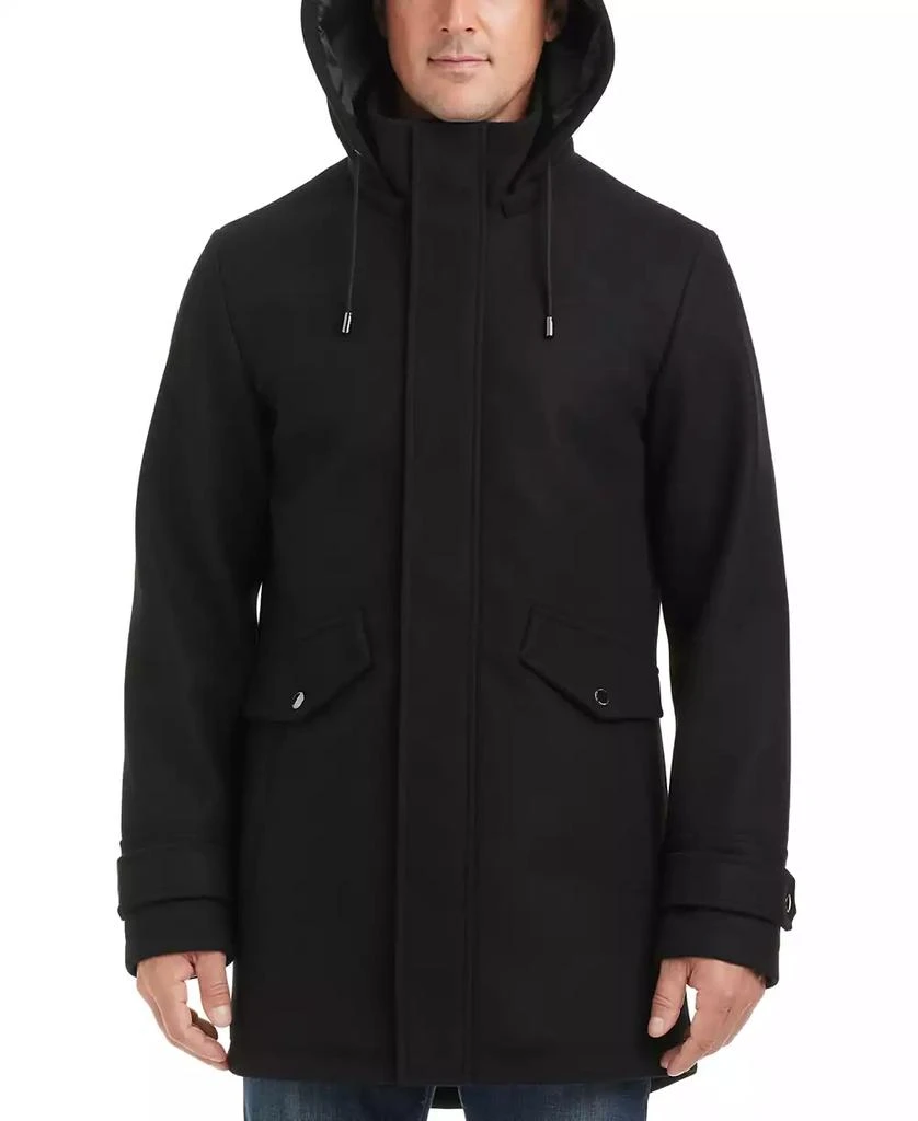 Vince Camuto Men's Hooded Zip and Snap-Front Coat 6