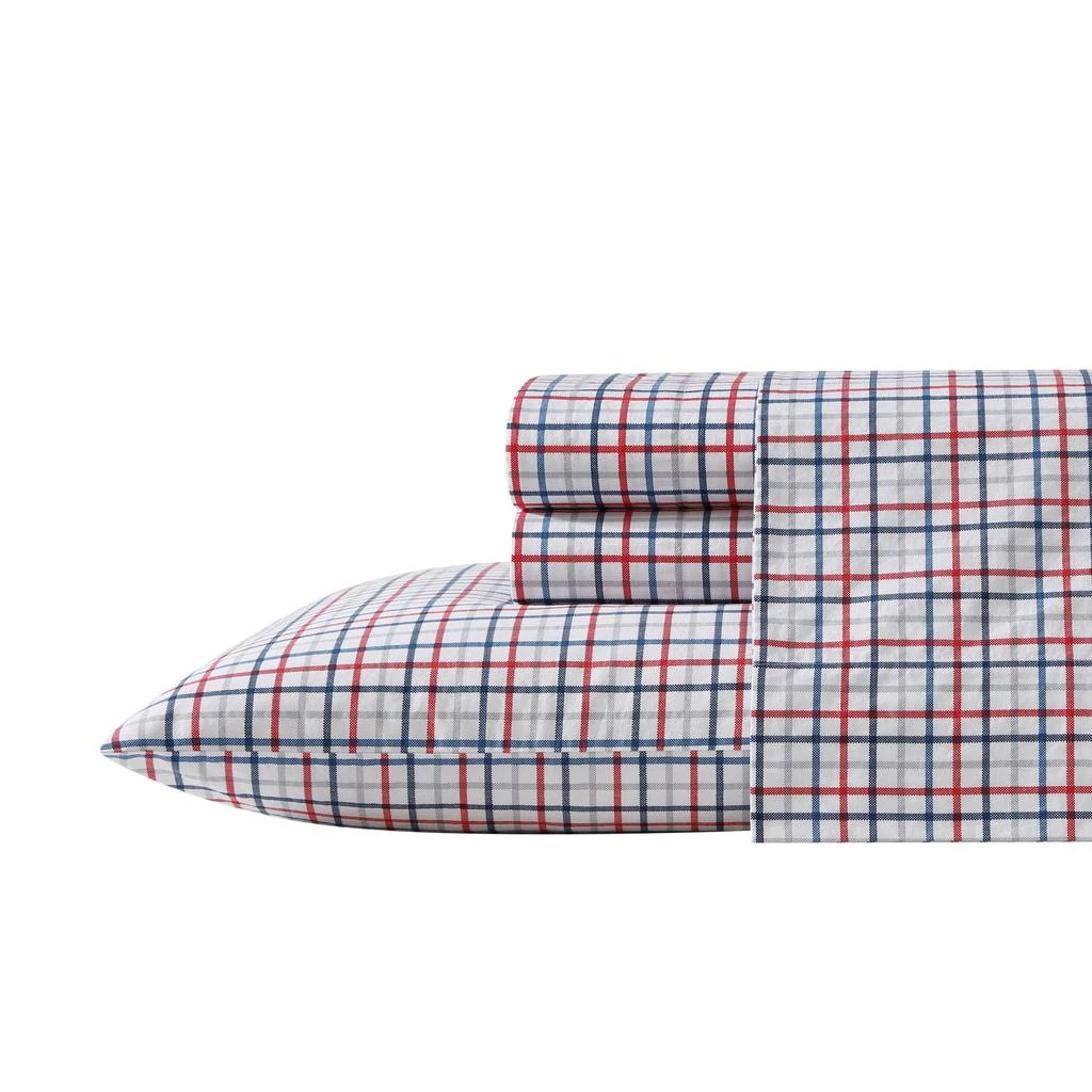 Nautica Boating Tattersall Plaid Grey Twin Xl Sheet Set 1