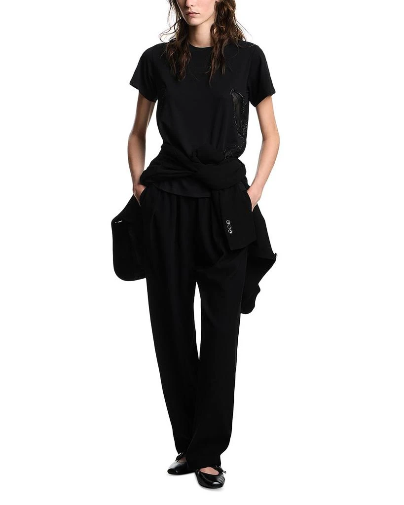 Emporio Armani Rhinestone Tulle Inset Tee 2