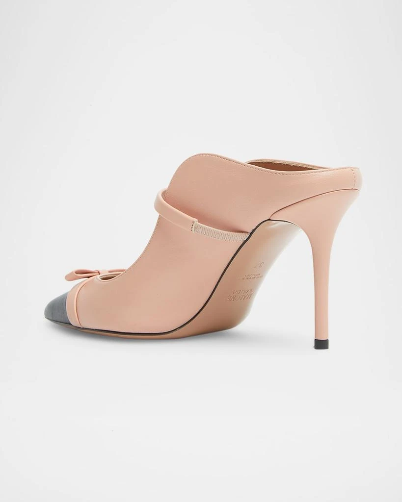 Malone Souliers Blanca Bicolor Bow Mule Pumps 3