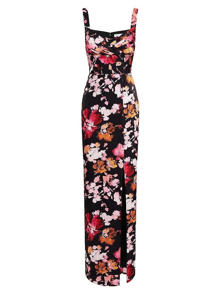 Kay Unger Nicole Floral Organza Column Gown 1