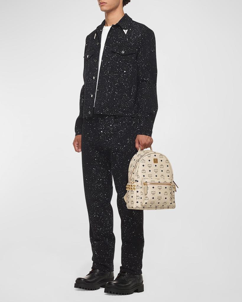 MCM Stark Visetos Small Side-Stud Backpack
