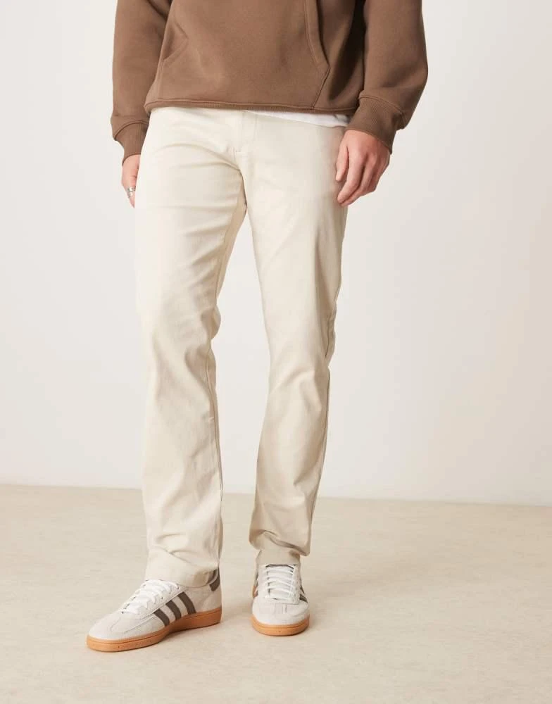 ASOS ASOS DESIGN slim fit chinos in stone 5