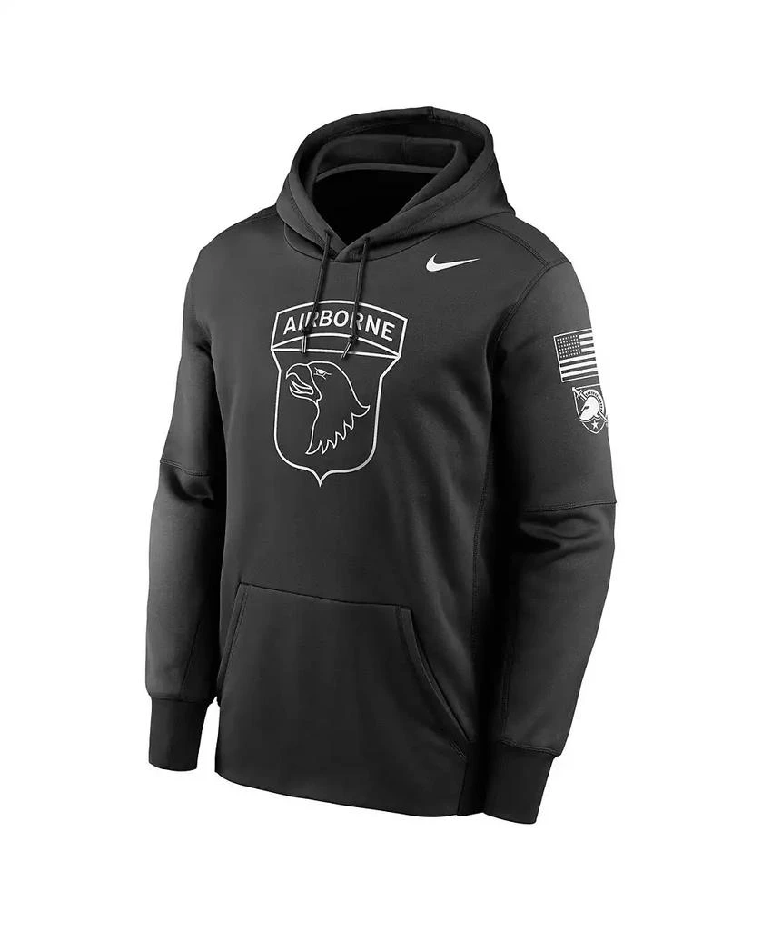 NIKE Men's Black Army Black Knights 2024 Rivalry Collection Airborne Eagle Therma Fleece Pullover Hoodie 3
