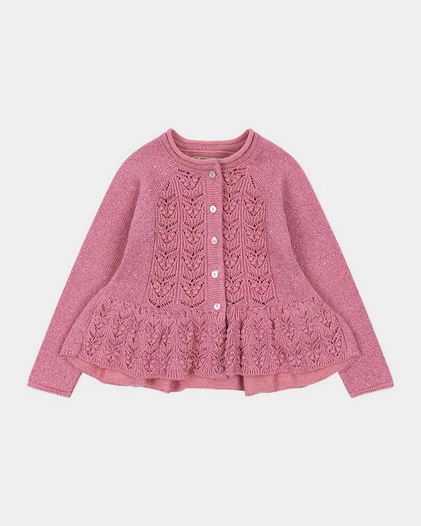 Konges Slojd Girl's Cabby Frill Knitted Cardigan, Size 2-8 1