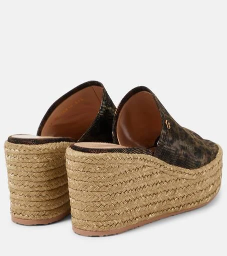 Gianvito Rossi Leopard-print espadrille wedge mules 3
