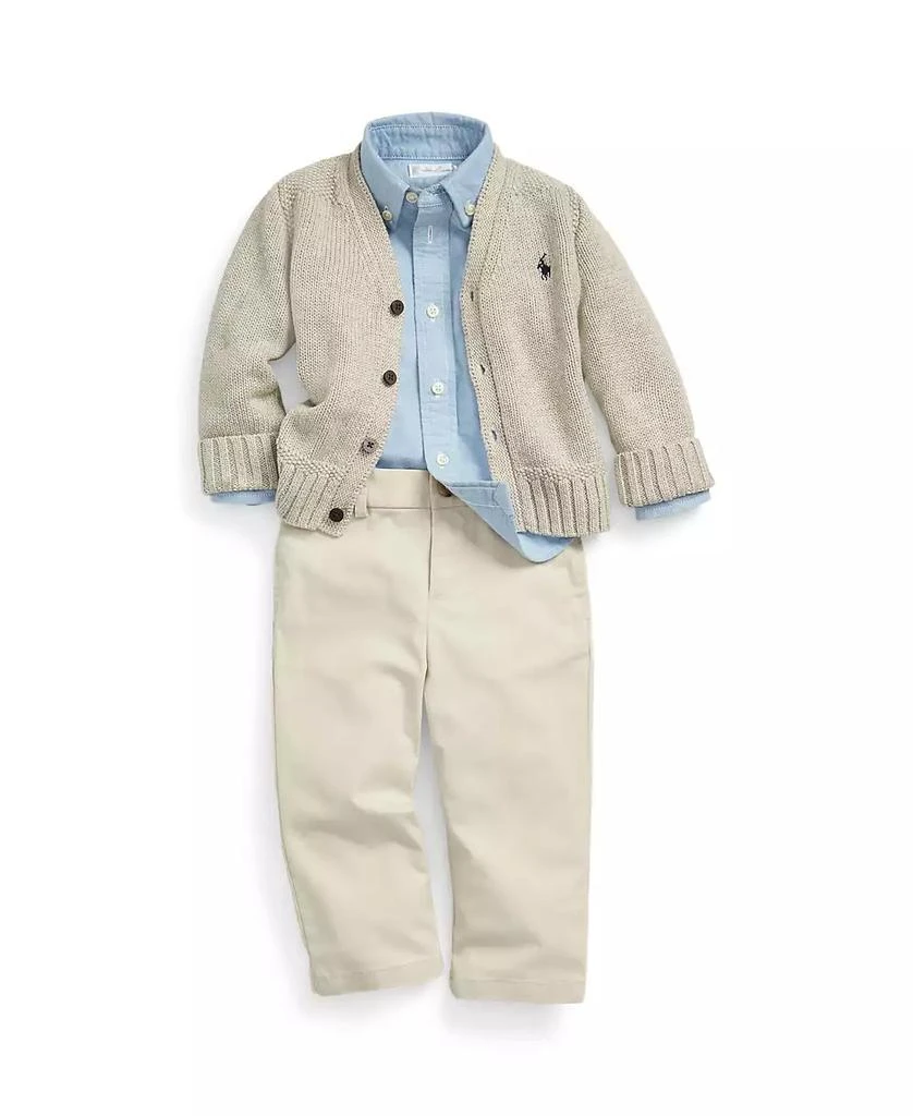Ralph Lauren Baby Boys Combed Cotton V-Neck Cardigan 3