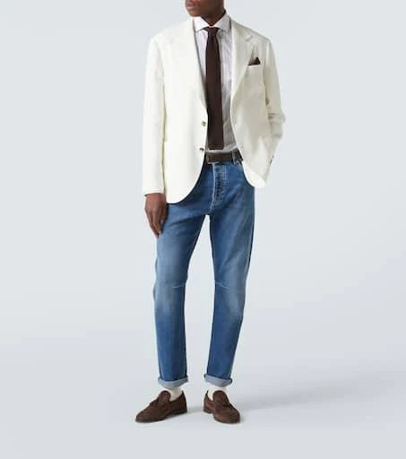 Brunello Cucinelli Striped cotton poplin shirt 2