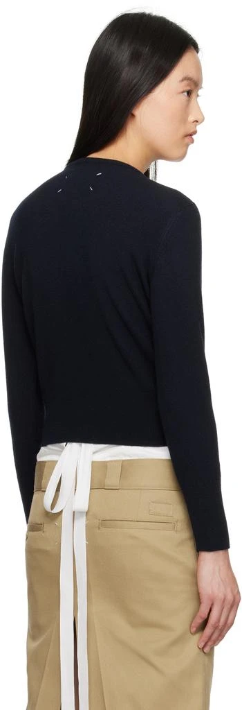 MAISON MARGIELA Navy Wool Cardigan 3