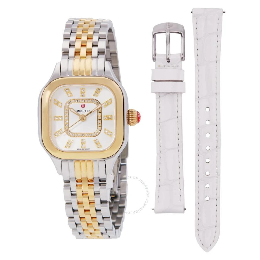 Michele Meggie Two-Tone 18K Gold-Plated Diamond Dial Watch Gift Set 1