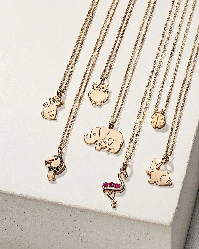 Moon & Meadow 14K Yellow Gold Diamond Monkey Pendant Necklace, 16-18" 5