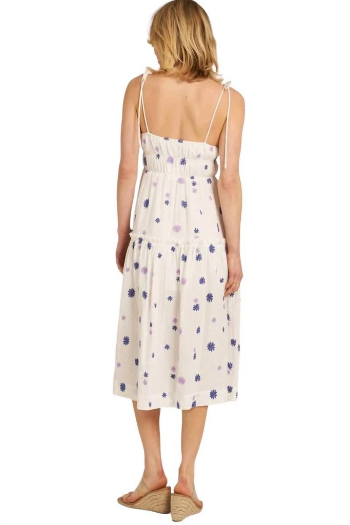 En Creme En Creme - SPAGHETTI STRAP MIDI DRESS WITH EMBROIDERED FLOWER DETAIL 4