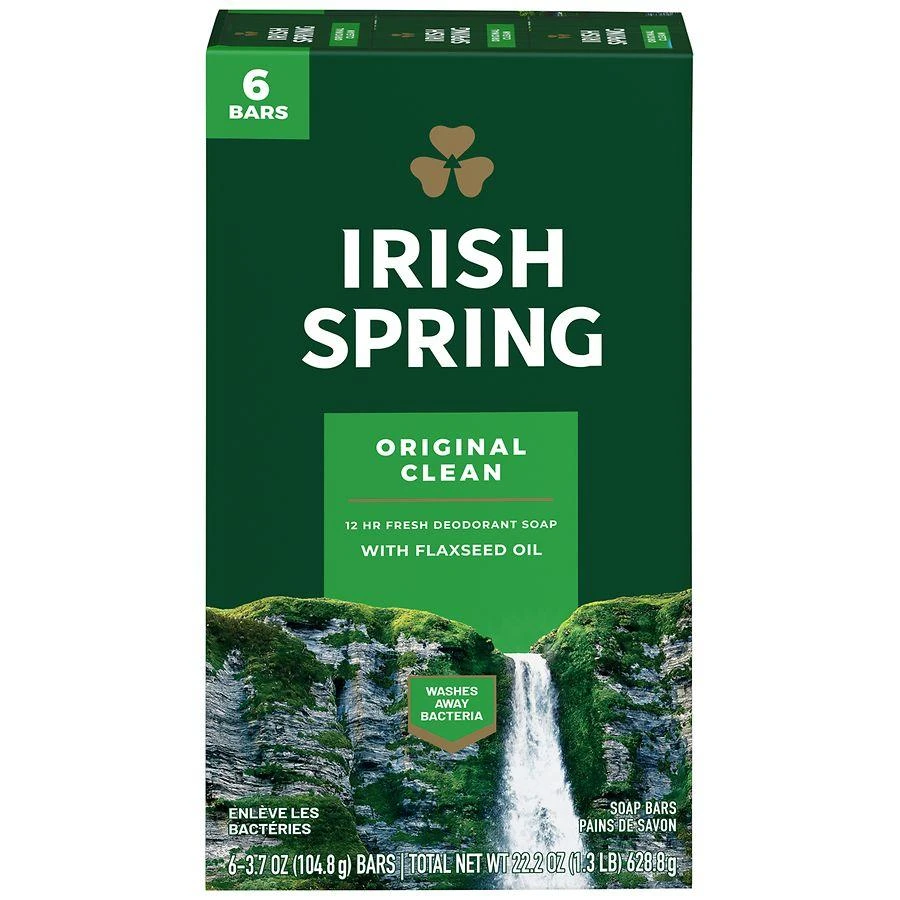 Irish Spring Deodorant Bar Soap for Men Original Clean 1